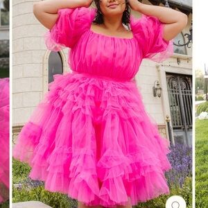 NWT Ivy City Co Pixie Dress in Hot Pink Size XXL